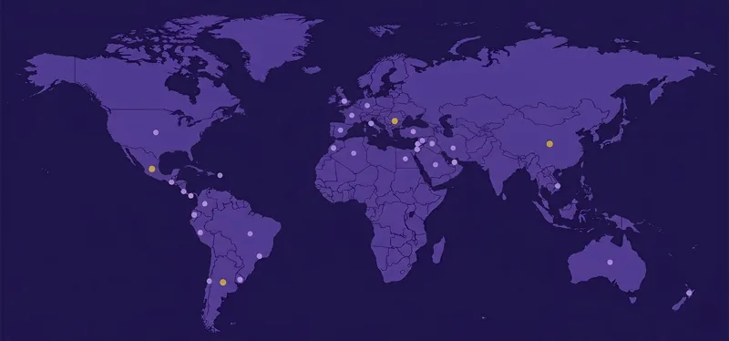 Mapa de orígenes y destinos MZ LLC